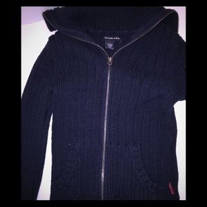 ABERCROMBIE ~ Navy Zip up Sweater (M)